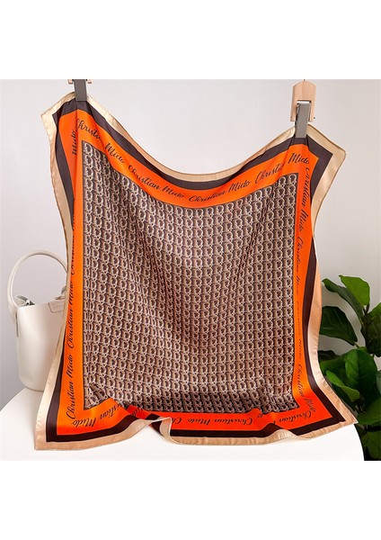 Çizgili Eşarp Ipek Eşarp 70CM Küçük Kare Kafa Bandı Saç Türbanı Kravat Çanta (Yurt Dışından)