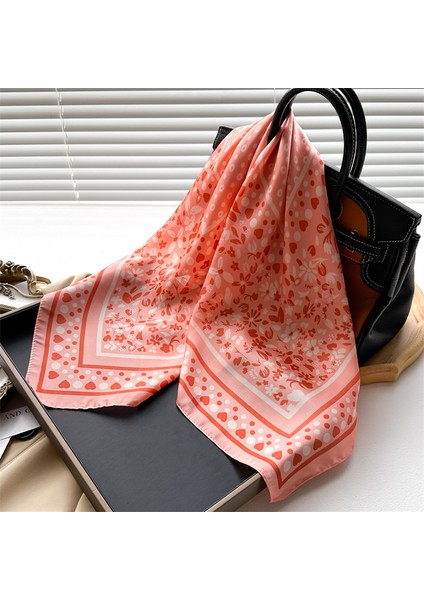 Çizgili Eşarp Ipek Eşarp 70CM Küçük Kare Kafa Bandı Saç Türbanı Kravat Çanta (Yurt Dışından)
