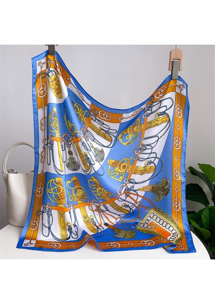 Çizgili Eşarp Ipek Eşarp 70CM Küçük Kare Kafa Bandı Saç Türbanı Kravat Çanta (Yurt Dışından)