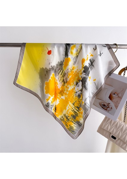 70*70CM Küçük Kare Eşarp Ipek Eşarp Başörtüsü Bahar Baskılı Boyun Atkısı Boyun Atkısı (Yurt Dışından)