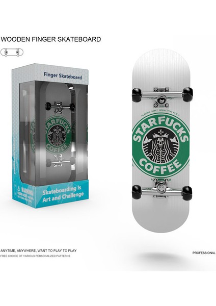 Parmak Kaykay Oyuncakları Fingertip Skateboards Profesyonel Sınıf Rulmanlı Çiftli Wakeboard (Yurt Dışından)
