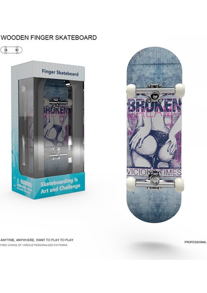 Parmak Kaykay Oyuncakları Fingertip Skateboards Profesyonel Sınıf Rulmanlı Çiftli Wakeboard (Yurt Dışından)