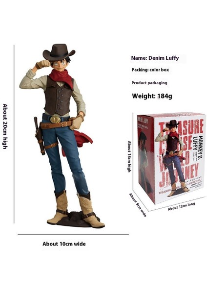 King Of Thieves Luffy Mavi Gömlek Oturan Kanepe El Aleti Araba Modeli Çevre Süsleri (Yurt Dışından)