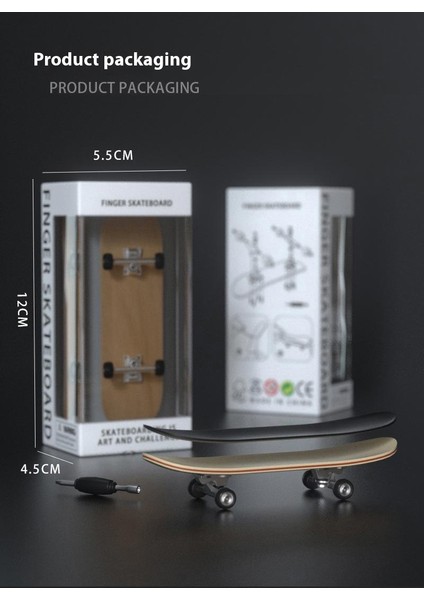 Parmak Kaykay Oyuncakları Fingertip Skateboards Profesyonel Sınıf Rulmanlı Çiftli Wakeboard (Yurt Dışından)