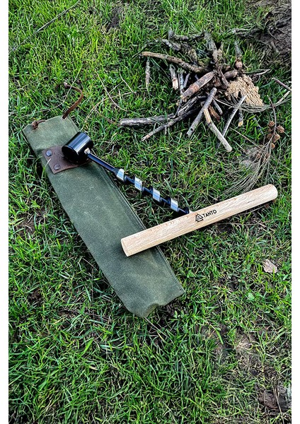 Burgu – 18 mm Çap, 25 cm Uzunluk, El Yapımı Kamp ve İsveç Ocağı Matkabı