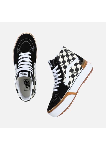 Checkerboard SK8 High Stacked Kadın Spor Ayakkabı indirimleri