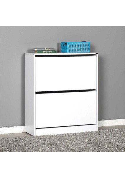 Adore Flat Duo 2 Katlı Geniş Ayakkabılık Dolabı - Beyaz modelleri
