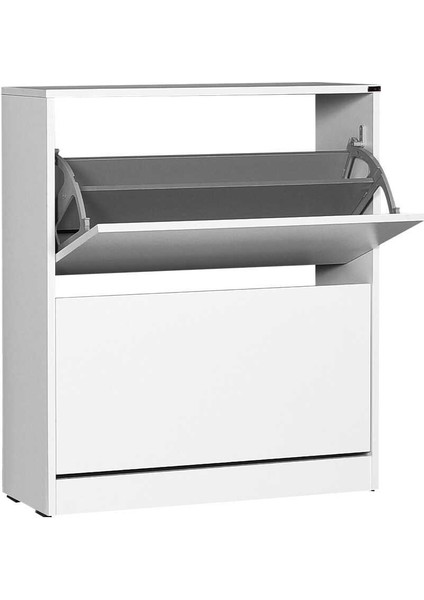 Adore Flat Duo 2 Katlı Geniş Ayakkabılık Dolabı - Beyaz fırsatları