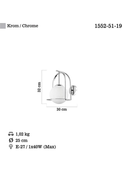 Lumeno 4 Lü Sıralı Krom Avize 4XE27