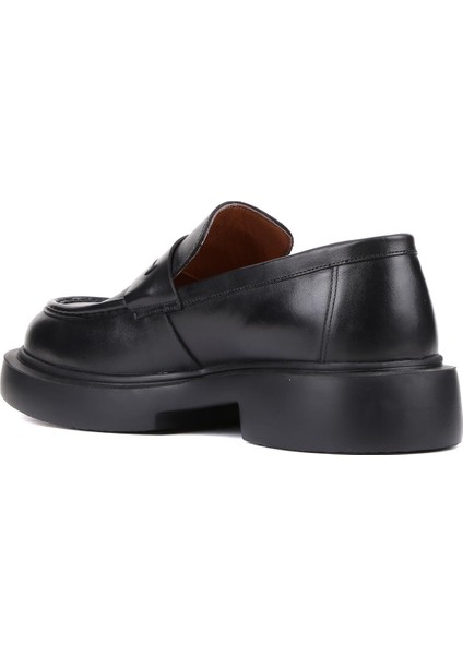 - Siyah Deri Bağcıksız Erkek Klasik Ayakkabı 250-2375 indirimleri