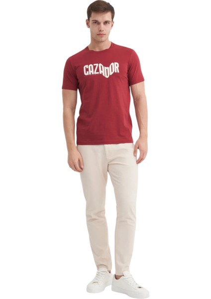 Erkek Slim Fit Bisiklet Yaka Pamuklu Baskılı Tişört 4230 fiyatları