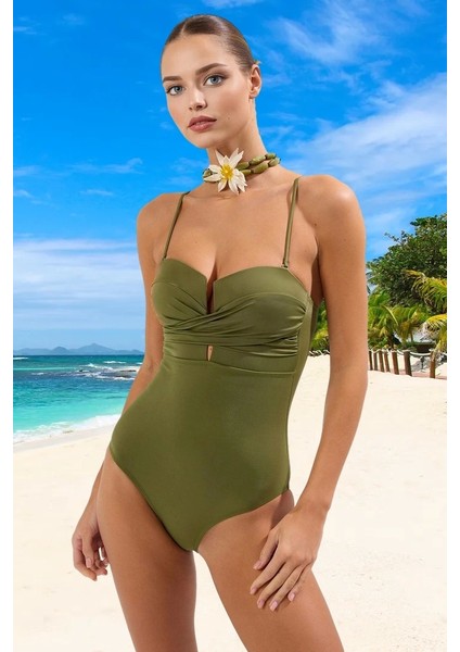 Modern Drape Mayo Havuz Mayosu Klora Dayanıklı Uv Korumalı Şık Detaylı Su Sporları Için modelleri