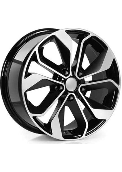 -W7702-04 7.5X17" -4X100 ET40 67.1 Deep Black Diamond Gloss Jant (4 Adet)