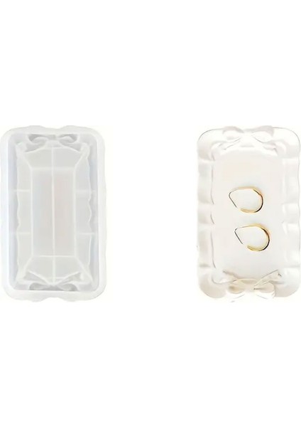 Silikon Avrupa Dantel Fiyonk Tasarımlı Silikon Kalıp Büyük Boy 20X11.3 cm