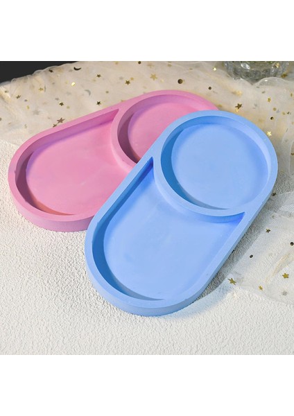Epoksi Silikon Kalıp Oval Mini Tepsi Yuvarlak Bölmeli 18.4x9.9 cm fiyatları