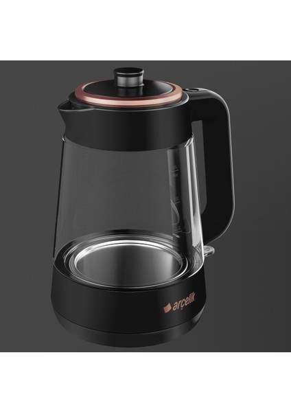 Resital Led Işıklı Cam Kettle Çay Makinesi Su Isıtıcı