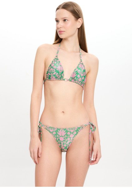 Kadın Çok Renkli Etnik Desenli Üçgen Bikini Takımı 25SW007ST