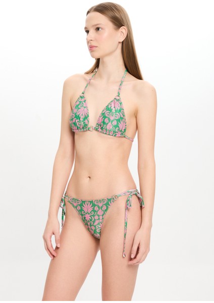 Kadın Çok Renkli Etnik Desenli Üçgen Bikini Takımı 25SW007ST