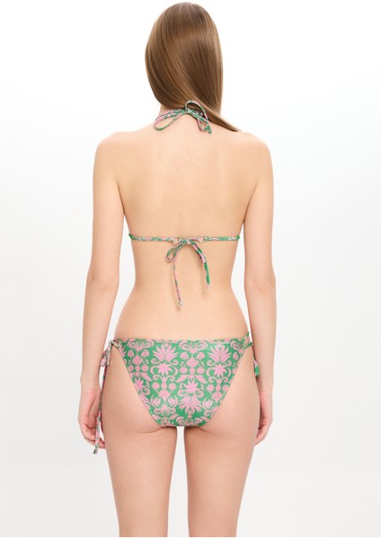 Kadın Çok Renkli Etnik Desenli Üçgen Bikini Takımı 25SW007ST