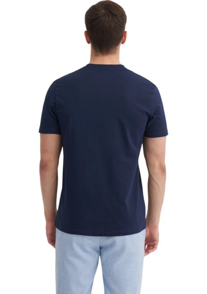 Erkek Slim Fit Bisiklet Yaka Pamuklu Düz Tişört 4623 fiyatları