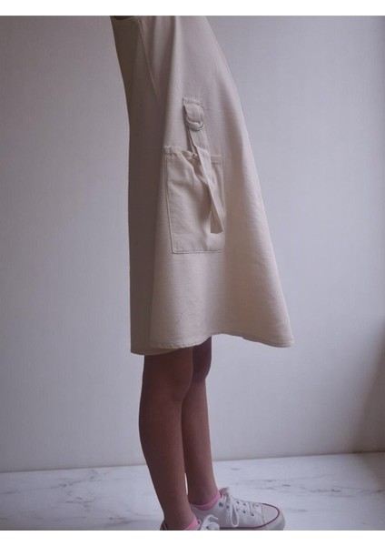 Kylie Kız Çocuk Keten Görünümlü Elbise fiyatları