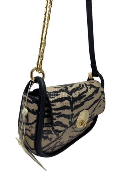 Şık Tasarım Leopar Desenli Orta Boy El ve Kol Çantası fırsatları