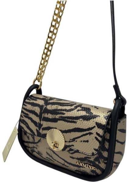 Şık Tasarım Leopar Desenli Orta Boy El ve Kol Çantası indirimleri