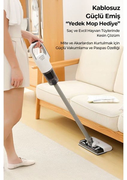 Islak Kuru Şarjlı Dikey Süpürge Yedek Mop modelleri