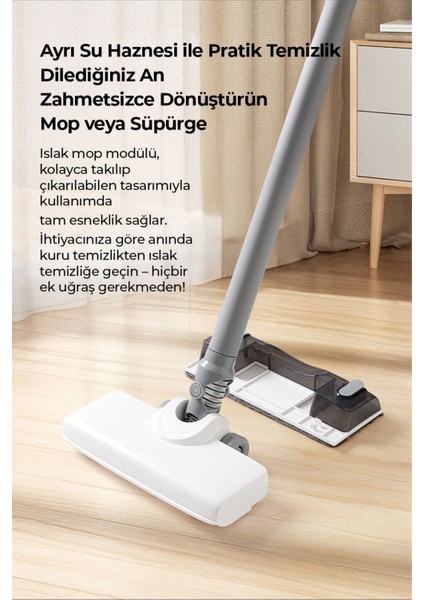Islak Kuru Şarjlı Dikey Süpürge Yedek Mop fırsatları