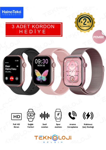 Sq-17 Mini Akıllı Saat 3 Kordonlu 38 mm Watch 10 Series Mini Sesli Görüşme Chatgpt