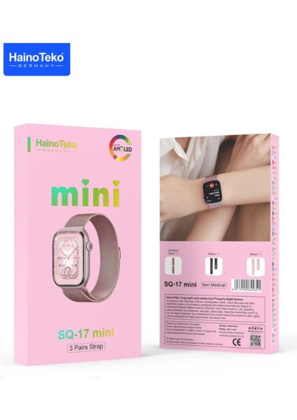 Sq-17 Mini Akıllı Saat 3 Kordonlu 38 mm Watch 10 Series Mini Sesli Görüşme Chatgpt