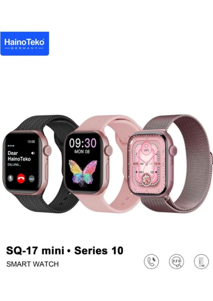 Sq-17 Mini Akıllı Saat 3 Kordonlu 38 mm Watch 10 Series Mini Sesli Görüşme Chatgpt