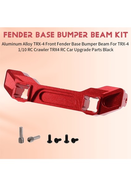 Alüminyum Alaşımlı Trx-4 Ön Çamurluk Taban Tampon Kirişi Traxxas Trx-4 1/10 Rc Paletli Trx4 Rc Araba Yükseltme Parçaları Kırmızı (Yurt Dışından) fırsatları