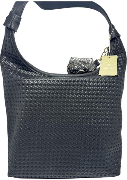 Günlük Fermuarlı Siyah Örgülü Kadın Çanta indirimleri