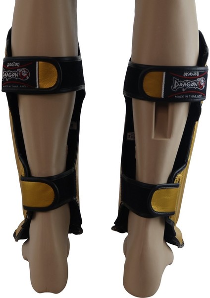 DRGN-T52 Hakiki Deri Kaval Koruyucu Gold Kick Boks Kaval Koruyucu fırsatları