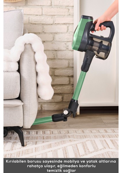 Vantuz Power Up Max Dik Süpürge Sage Green