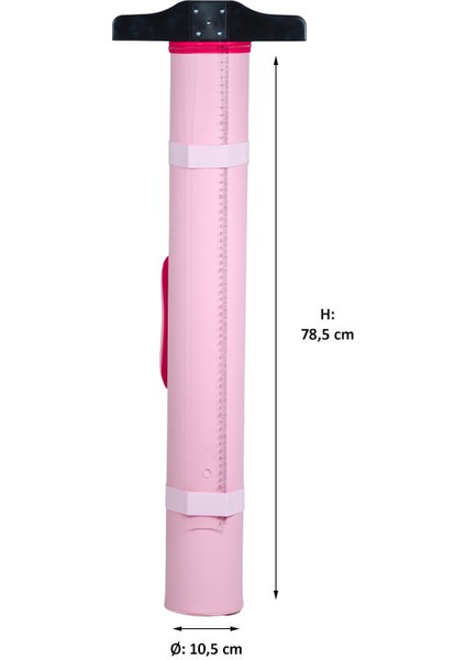 Suni Deri Proje Tüpü Cepli 10,5 cm Pembe