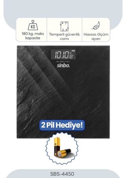 SBS-4450 Banyo Baskülü Siyah* 10 Adet