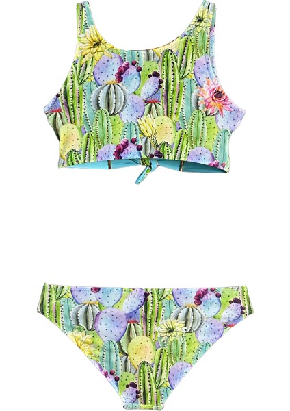 Askılı Çöl Temalı Düğüm Detaylı 50UV Kız Çocuk Bikini Takımı By Nessi Byrd fiyatları