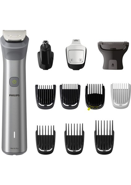 12'si 1 Arada Erkek Bakım Seti MG5940/15-YÜZ/SAÇ/VÜCUT (Islak/kuru Kullanım)