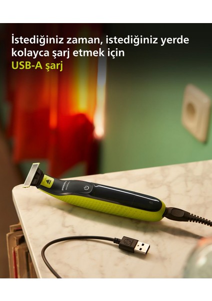 QP2824/10 Oneblade Yüz ve Vücut Şekilendirici indirimleri