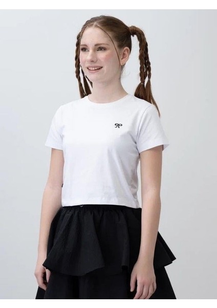 Kız Çocuk Pamuklu Fiyonk Işlemeli Tshirt modelleri