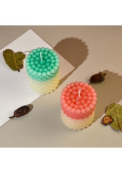 Silikon Mum Boncuk Kabarcıklı Sabun Kalıbı Sütun Mum Kalıbı 6.7x7.8 cm indirimleri