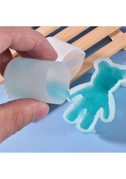 Epoksi Reçine Silikon Beaker Döküm Karıştırma Kabı Uçlu 50 ml