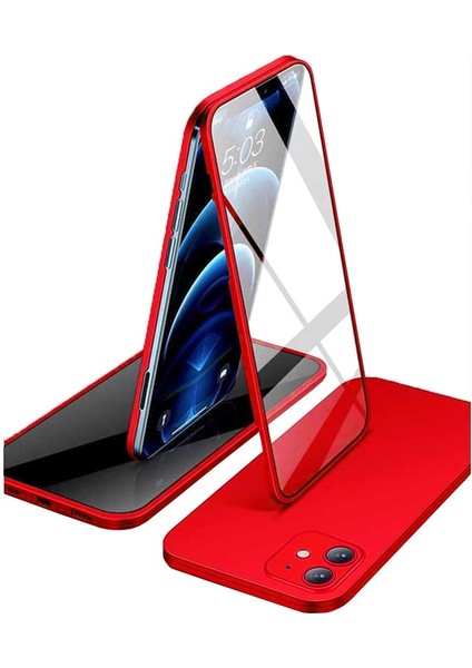 Apple iPhone 11 Uyumlu 360 Derece Tam Kaplayan Cam Kapak Kılıf