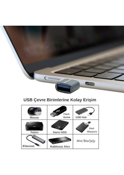 Type-C Dönüştürücü USB 3.0 Thunderbolt 3 Dönüştürücü Hafif Cep Tipi