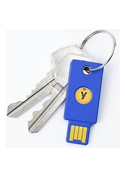 Security Key Nfc - Two Factor Authentication USB And Nfc Security Key, Fits Usb-A Ports And Works With Supported Nfc Mobile Devices – Fıdo U2F And Fıdo2 Certified - More Than A Password, Mavi