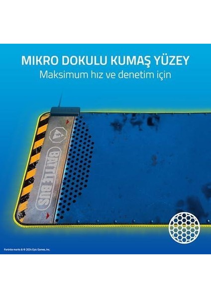 Goliathus Extended Chroma - Fortnite Edition Rgb Aydınlatmalı Ekstra Büyük Yumuşak Xxl Oyun Mouse Matı (Kablo Tutucu, Tüm Mouse'lar Için Optimize Edilmiştir) Xxl | Fortnite