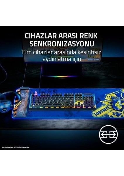 Goliathus Extended Chroma - Fortnite Edition Rgb Aydınlatmalı Ekstra Büyük Yumuşak Xxl Oyun Mouse Matı (Kablo Tutucu, Tüm Mouse'lar Için Optimize Edilmiştir) Xxl | Fortnite