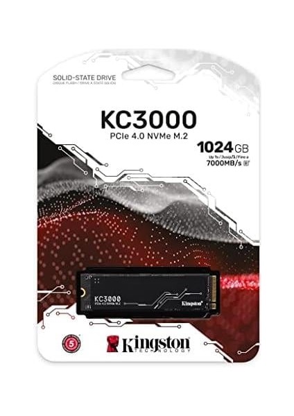 KC3000 Pcıe 4.0 Nvme M.2 SSD - Masaüstü ve Dizüstü Bilgisayarlar Için Yüksek Performanslı Bellek -SKC3000S/1024G Siyah 1024GB
